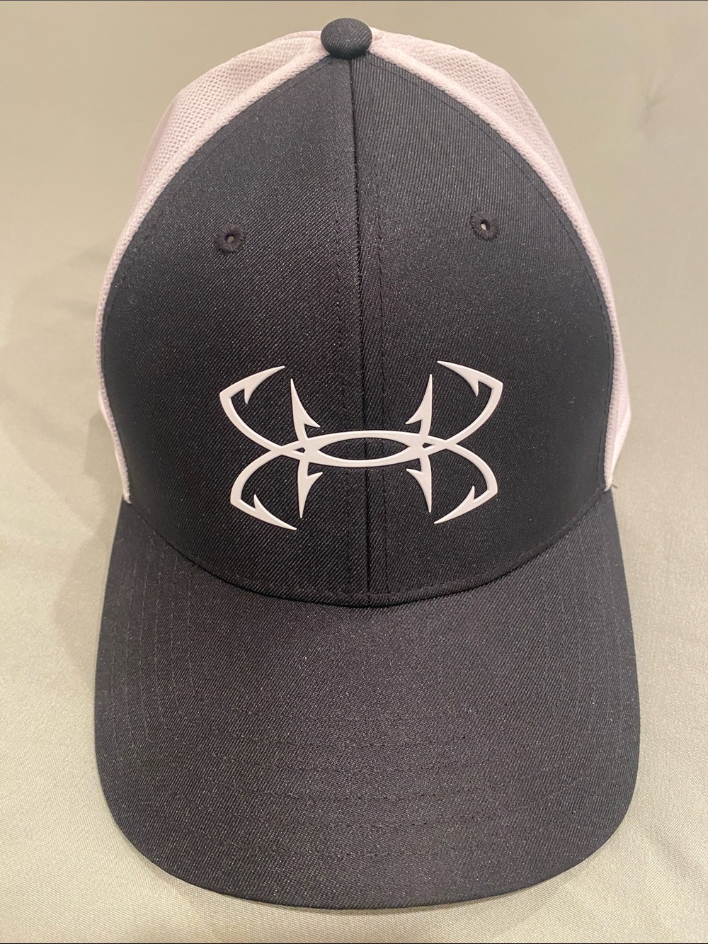 Under Armour FISH Black & White Logo Trucker Cap